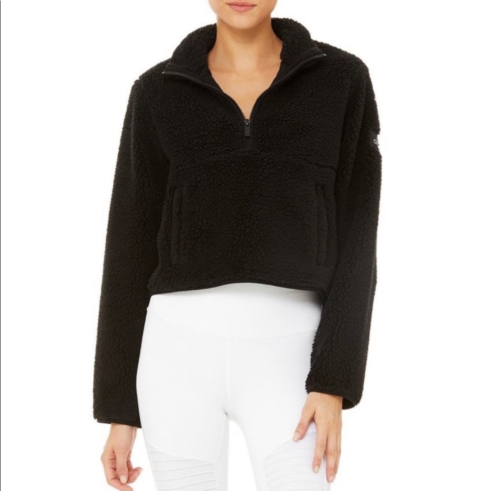 Alo yoga cropped half zip
